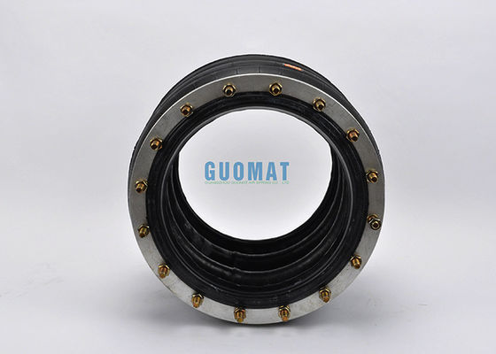 360306H-3 bolsa de aire industrial enrollada triple del diámetro 347m m de la placa de la amortiguación de aire con resorte con el reborde