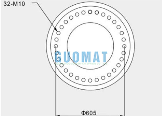 3H630376 GUOMAT Industrial Air Spring Fabricantes 720mm Fuelle de goma