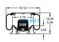 La amortiguación de aire con resorte del lóbulo del balanceo del pedernal W01-358-9031 grita la suspensión del aire del camión No.1T15M-0 con el pistón
