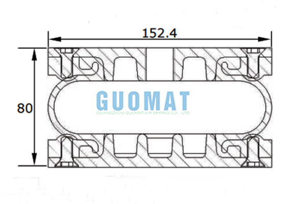 La amortiguación de aire con resorte industrial de efecto simple 6" X 1 aire universal de la suspensión de Dunlop grita SP1645 SP2913