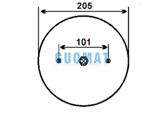 1R11-111 Suspensión de aire Primavera de aire Goodyear W01-M58-6297 Mercedes Benz Camión Absorción de choques del eje
