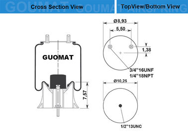 Amortiguaciones de aire con resorte HENDRICKSON AA250L del camión resistente airbagues/910BP-22P739  -- TRIÁNGULO 6421