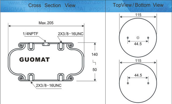 W013587451 Firestone Air Spring DIA. Max. 205 Suspensión en el aire