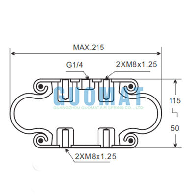 Guomat 1B6022 Partes del sistema de suspensión SP 1 B 07 Absorción de choques del aire de Phoenix