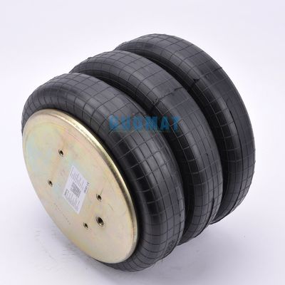 Suspensión de caucho Primavera de aire 381mm de altura Triple enroscado aire Bellow