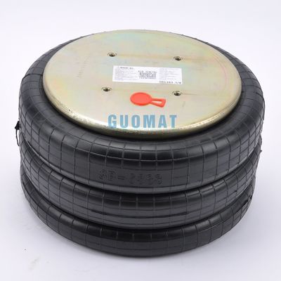 Suspensión de caucho Primavera de aire 381mm de altura Triple enroscado aire Bellow