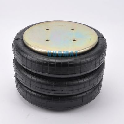 Suspensión de caucho Primavera de aire 381mm de altura Triple enroscado aire Bellow
