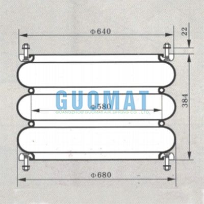 W01-358-7304 aislador de resorte de aire de placa de aluminio de piedra de fuego con anillo de brida
