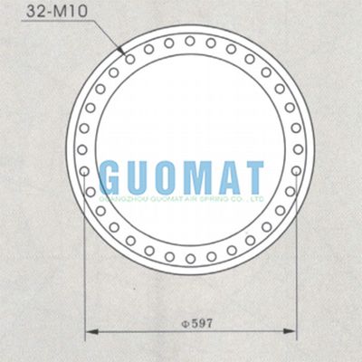 W01-358-7304 aislador de resorte de aire de placa de aluminio de piedra de fuego con anillo de brida