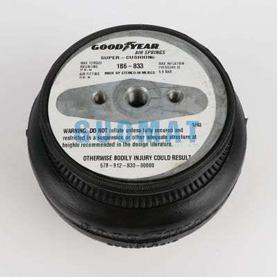 Goodyear 1B6-833 Suspensión de aire de goma de una sola capa 579912833 Muelle de aire industrial