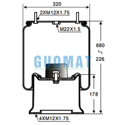 Las partes del sistema de suspensión de los camiones SAF W01-M58-6348 Firestone 4023NP03 Contitech