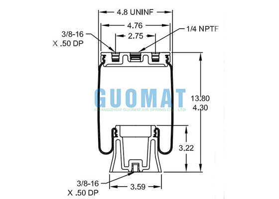 Reemplazar Firestone W21-760-9000 SK6815P01 Contitech Air Ride Suspensión Primavera para cabina de camión