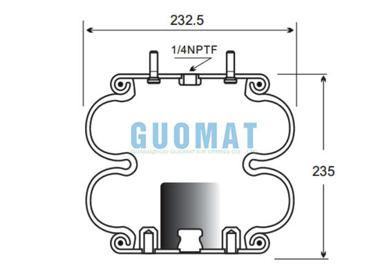 Suspensión aerodinámica de doble enroscado 2B9-253 Goodyear W01-358-6945 Firestone