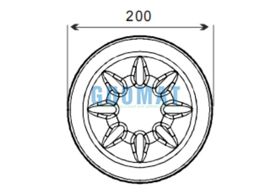 W01-M58-8513 Partes de camión Firestone 4390NP22 Contitech Suspensión Lobo rodante Primavera de aire