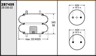 Los airbagues industriales de la amortiguación de aire con resorte del doble de W01-358-7409 Goodyear 2B12-319 gritan