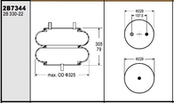 Número material P10755C del acero y del caucho de la suspensión del aire de W01-358-7344 2B12-304 Goodyear