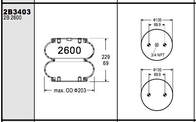 Choque de goma industrial de la amortiguación de aire con resorte W01-358-3403 para el portador americano 8003-009