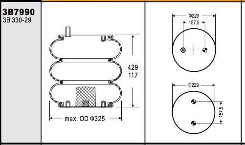 Pie 330-29 amortiguación de aire con resorte industrial 703 W01-358-7990 para Watson y Chalin AS-0048