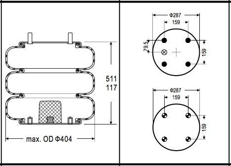 W01-358-7855 amortiguación de aire con resorte industrial Contitech pie 530-35 522 GRANNING 7026