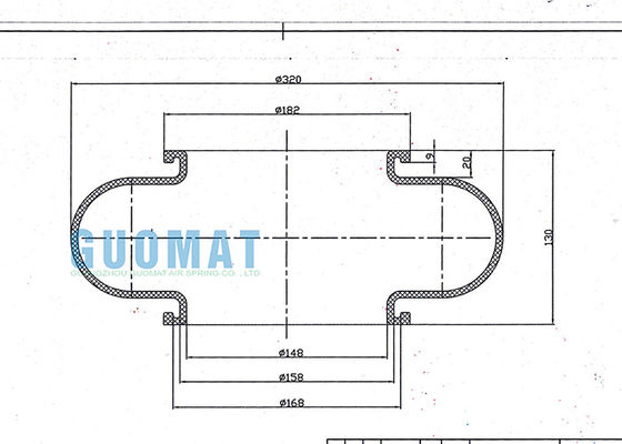 Amortiguación de aire con resorte industrial GUOMAT 1H320124 del pedernal W01-358-0134