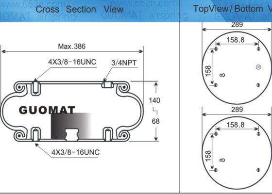 W01-358-7094 airbag Kit Technical Parameters Rubber Bladder