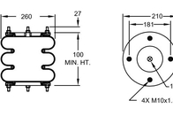 La amortiguación de aire con resorte W01-R58-4059 choca los bramidos de goma del SP 1539 10 x 3 con el reborde sellado