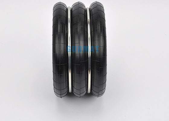 El triple industrial durable de la amortiguación de aire con resorte enrolló la suspensión de goma del paseo del aire del reemplazo del saco hinchable