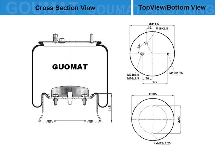 MB/901MB de la amortiguación de aire con resorte CONTITECH 901 de French car para French car V.I 5.010.052.722