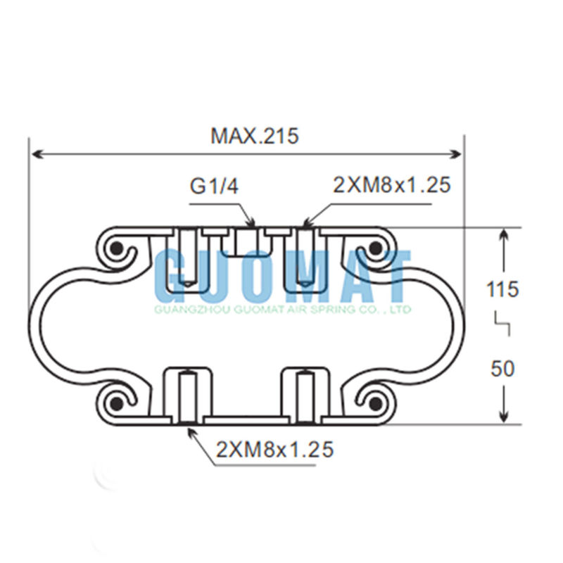 Guomat 1B6022 Partes del sistema de suspensión SP 1 B 07 Absorción de choques del aire de Phoenix