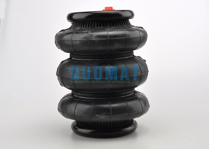Triple aire enroscado de resorte 117mm-460mm de carrera de caucho industrial de aire de choque para recoger