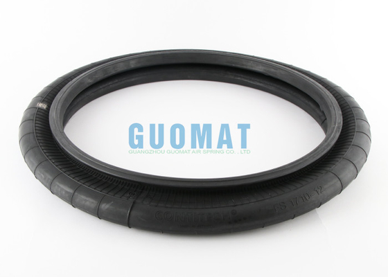 FS 1710-12 RS Contitech Amortiguador de aire de fuelle simple con volutas, pernos de 45 mm, resorte neumático con anillos de refuerzo