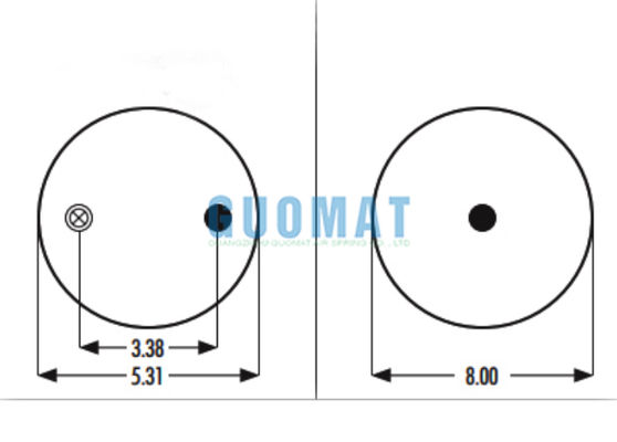1R8-034 Bolsas de aire de caucho Goodyear W01-358-5710 Firestone Suspensión de camión Primavera de aire