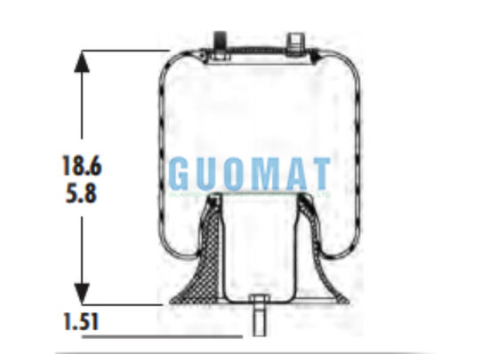 1R8-034 Bolsas de aire de caucho Goodyear W01-358-5710 Firestone Suspensión de camión Primavera de aire
