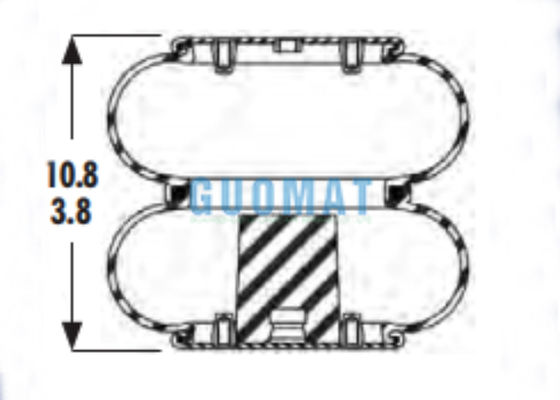 2B9-201 Resorte neumático Goodyear Heavy Duty W01-358-6935 Firestone Double Bellow Air Bags