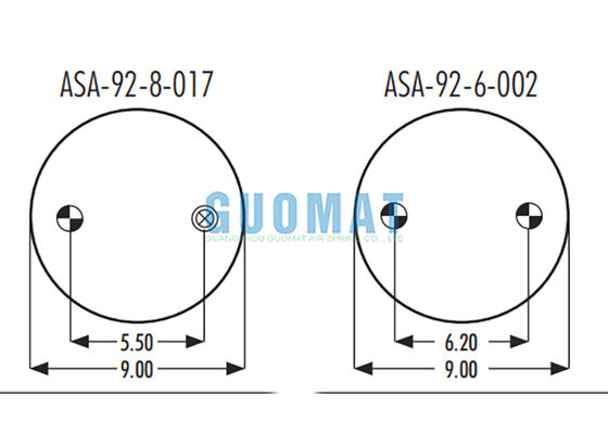 3B12-300 Goodyear Triple enroscado de aire de las agujas FT 330-29 431 Contitech de suspensión de aire de resorte