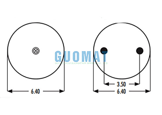 2B9-230 Goodyear Reemplazo de muelles de aire 578-92-3-202 Baños de aire de caucho industrial