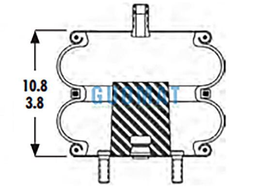 2B9-230 Goodyear Reemplazo de muelles de aire 578-92-3-202 Baños de aire de caucho industrial