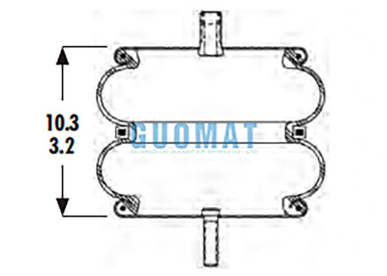 2B9-229 Goodyear Industrial Air Spring 578-92-3-211 Suspensión de aire