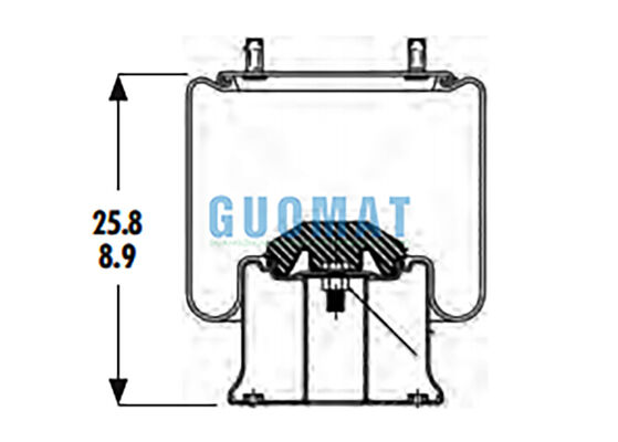 1R14-201 Resorte neumático para camión de servicio pesado Goodyear 566-28-3-020 Sistema de suspensión neumática