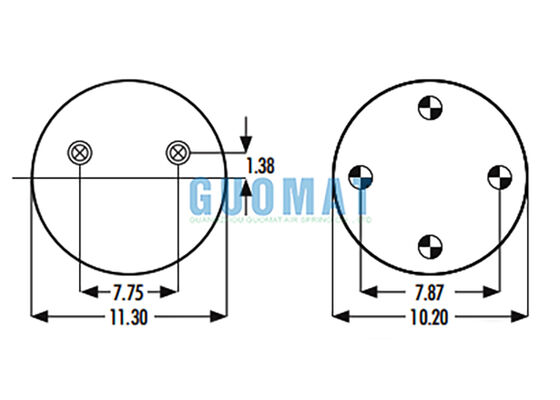 1R14-201 Resorte neumático para camión de servicio pesado Goodyear 566-28-3-020 Sistema de suspensión neumática