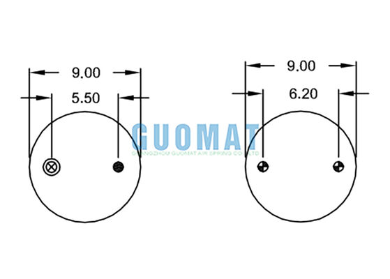 W01-358-6994 Sacos de resorte de caucho envueltos en una sola forma