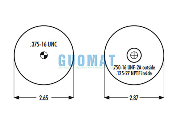 Goodyear 1S4-007 Bolsas de aire de caucho Suspensión W023587001 Firestone Cabina de camión Bolsas de aire de reemplazo
