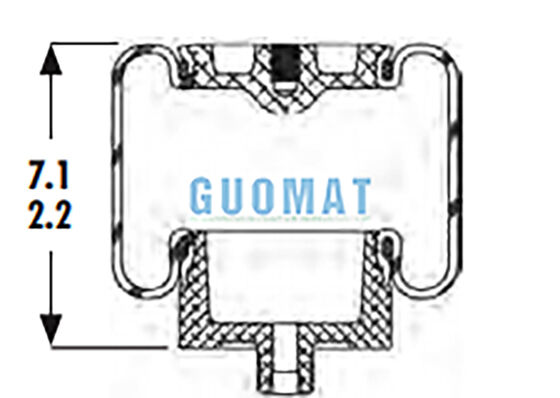 Goodyear 1S4-007 Bolsas de aire de caucho Suspensión W023587001 Firestone Cabina de camión Bolsas de aire de reemplazo