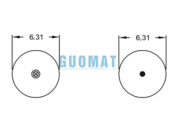 Resorte Neumático de Caucho Natural W01-358-6897 Firestone de Doble Convolución AS-0058 Watson & Chalin