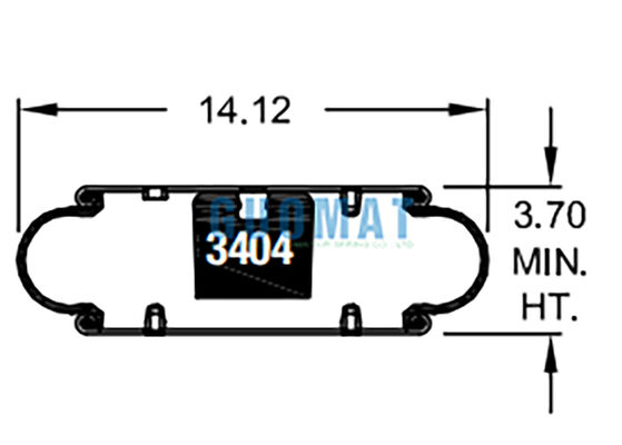 W01-358-7105 Bolsa de aire aislante de vibración industrial de goma de fuego con descarga de aire 113 estilo