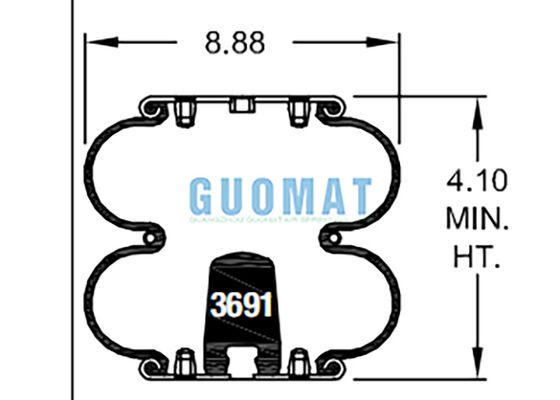 W01-358-6902 Bolsas de aire industriales Firestone FD 200-19 310 Muelle neumático de goma Contitech