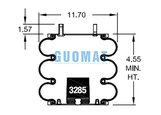 Resorte Neumático de Triple Convolución W01-358-8016 Bolsas Amortiguadoras de Aire para Suspensión Firestone