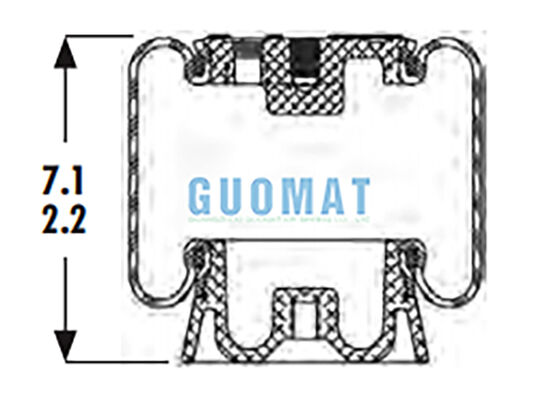 1S4-123 Goodyear Cabin Air Spring ASC-08-7-15 Suspensión de aire para asiento de camión
