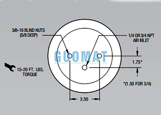 W01-358-5405 Firestone Rolling Lobe Air Spring Replacement 1T14C-3 Trailer Air Shock