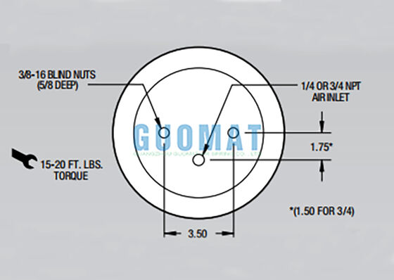 W01-358-5712 Firestone Sistema de suspensión de aire de fuelle para camión 1T14C-7